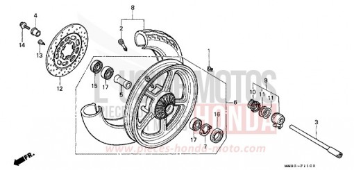 FRONT WHEEL VT1100CJ de 1988